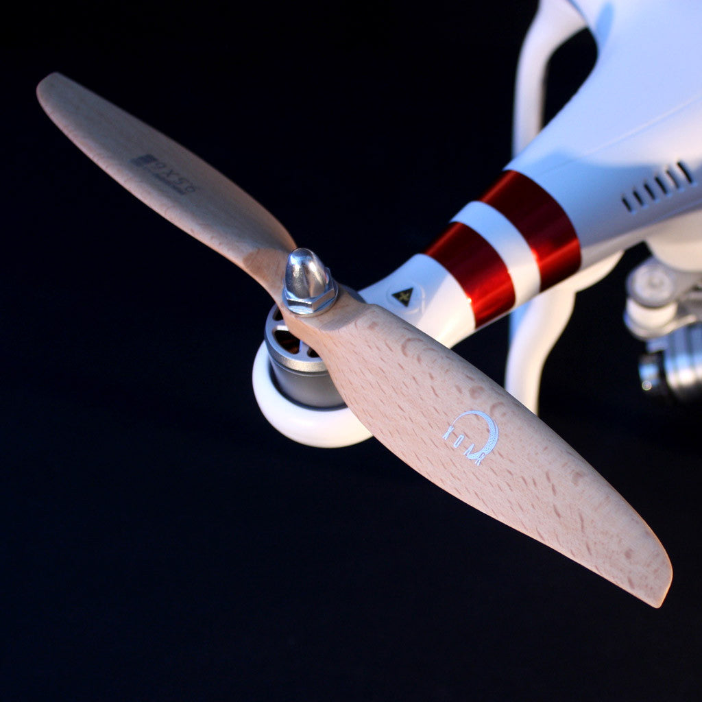 9450 Beechwood Self-Tightening Propellers Set for DJI Phantom (Wood)