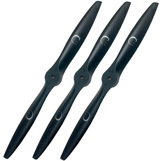 PJM Gas Beechwood RC Propellers (Matte Black) (Pack of 3)