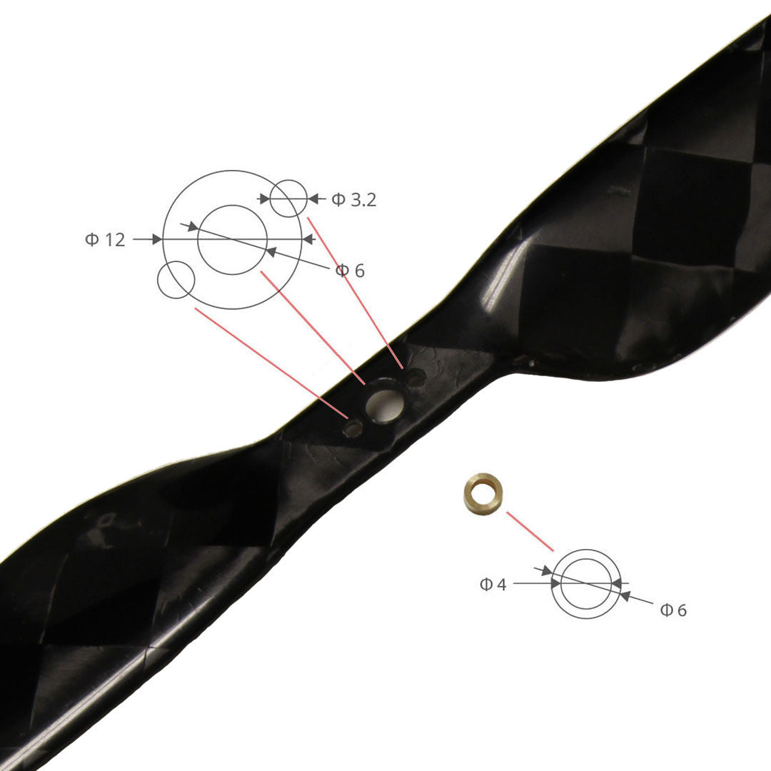PJP-T-LU 17x6 Precision Pair Ultralight Carbon Fiber Propellers for Multicopter