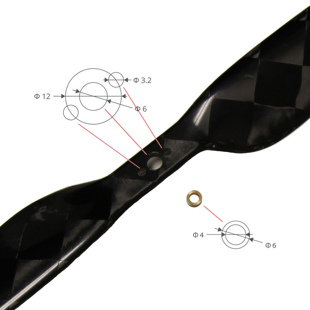 PJP-T-LU 15x5.5 Precision Pair Ultralight Carbon Fiber Propellers for Multicopter
