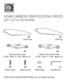 1345 Carbon Fiber Folding Propellers Set for DJI Inspire 1 / Matrice 100 (13x4.5)
