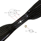 PJP-T-L 14x5 Precision Pair Carbon Fiber Propellers for Multicopter