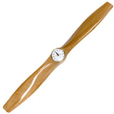 35.5 Inch Wooden Airplane Propeller Wall Clock - Beechwood